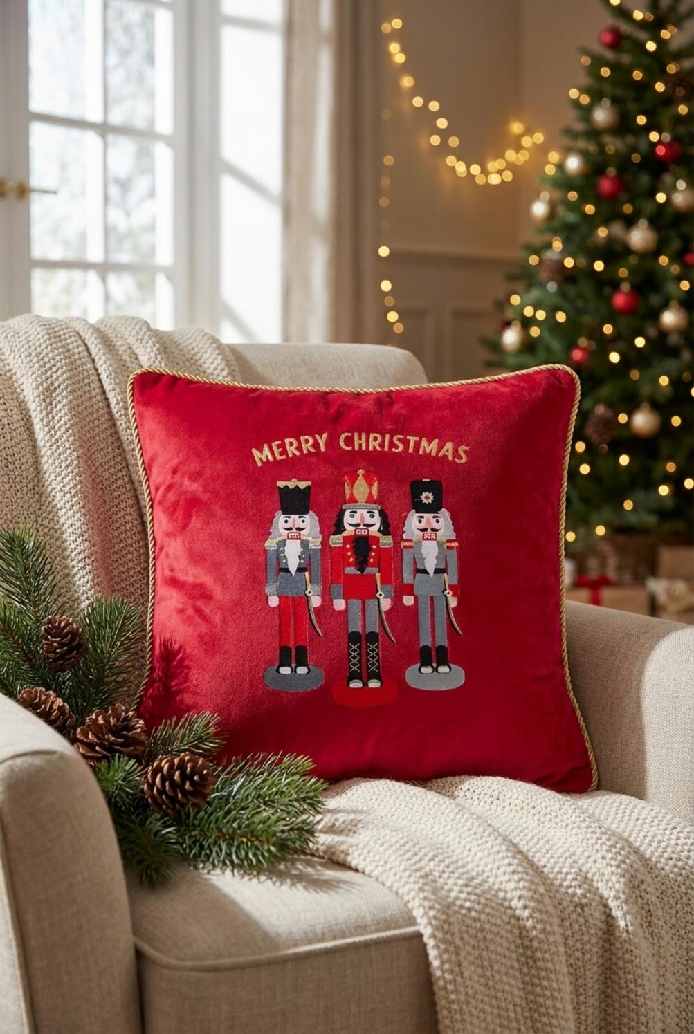 Nutcracker Cuscino Rosso