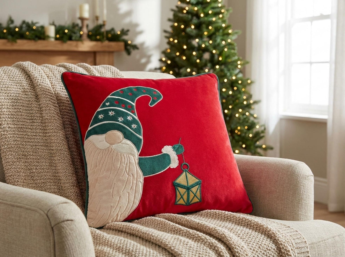 Petit Noel Cuscino Quadrato Rosso - Orizzontale