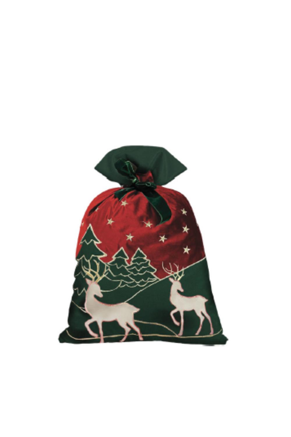 Deer Sacco Ricamato Rosso