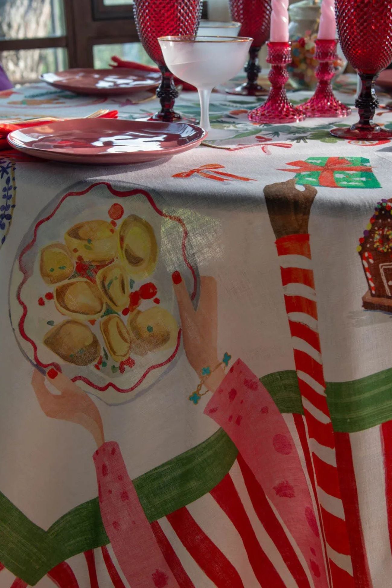 Hand On Xmas Tovaglia