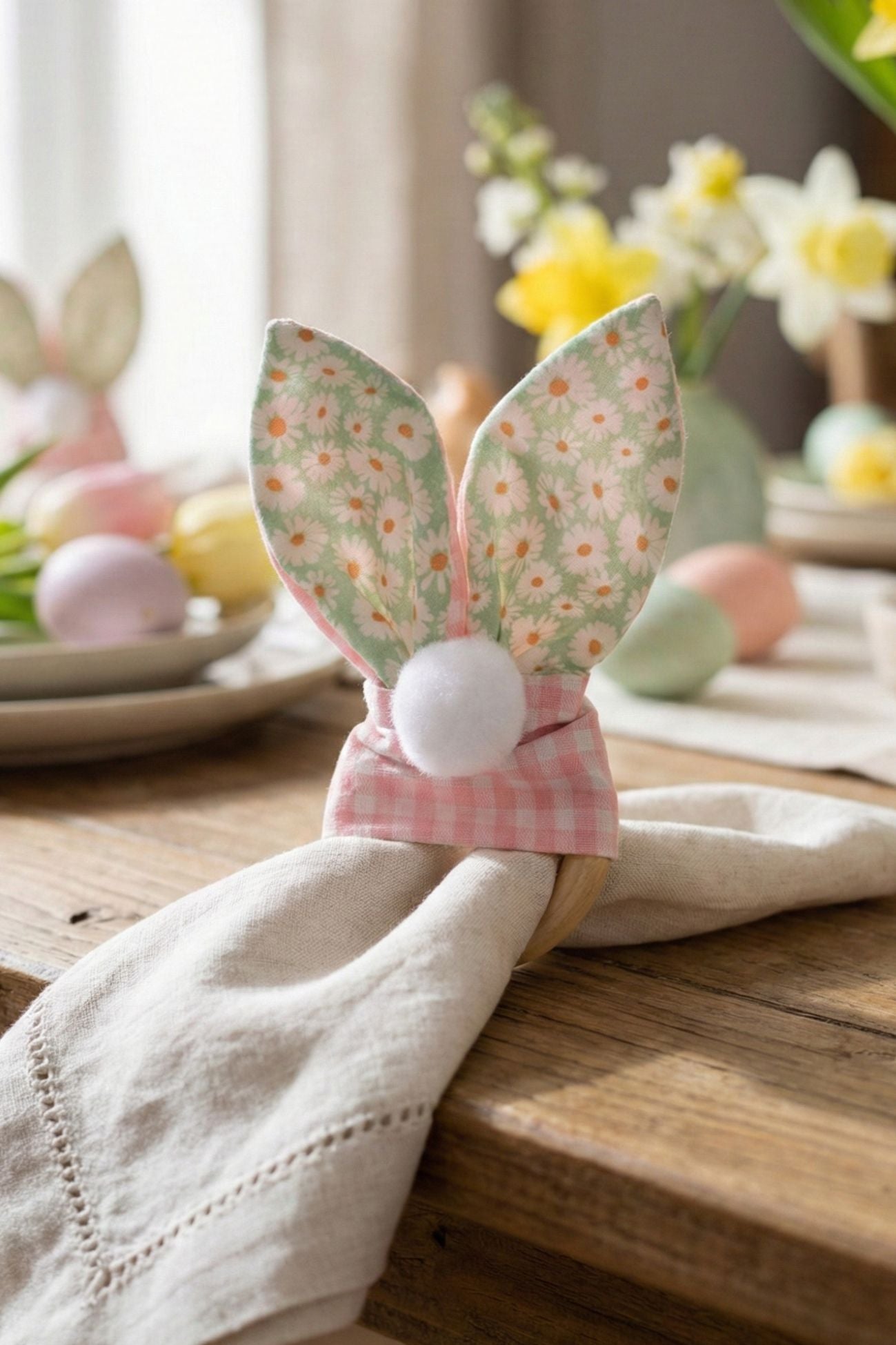 Pepen Portatovagliolo Coniglio Orecchie Margherite