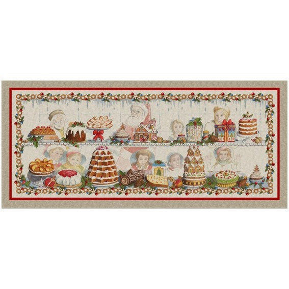 Tappeto Noel Gourmand Tessitura Toscana Telerie