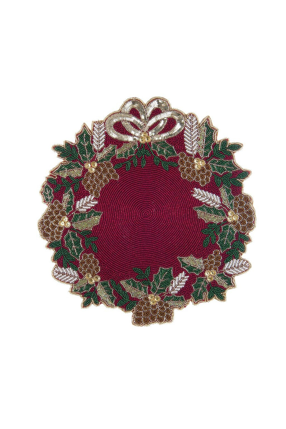 Calessi E Calessini Tovaglietta Americana Con Perline Rosso