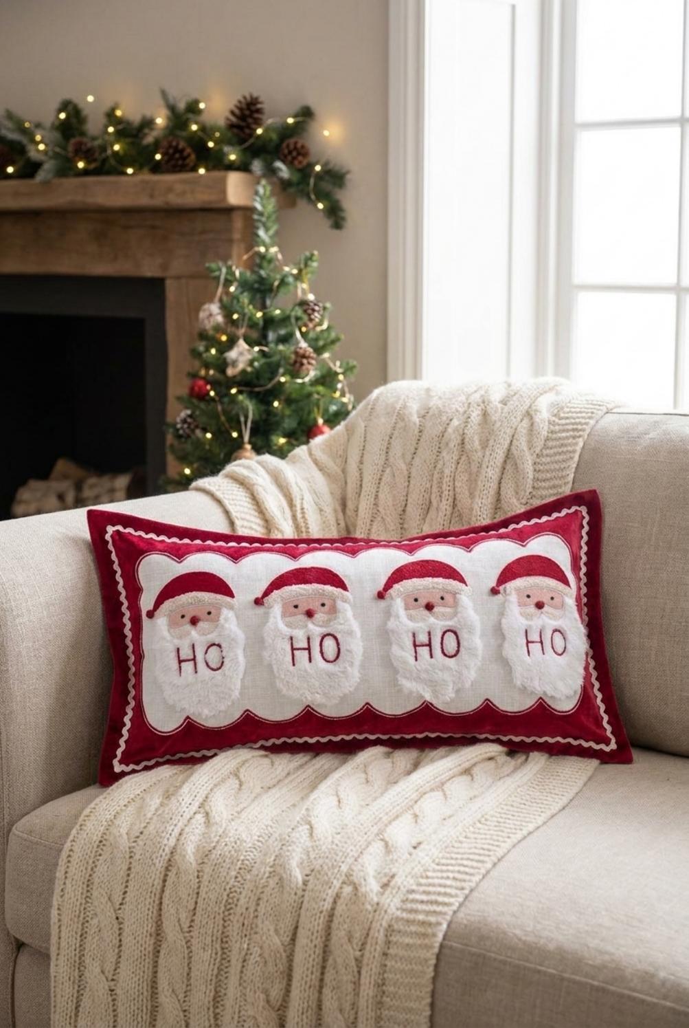 Noel Elegance Cuscino Rettangolare Ho Ho