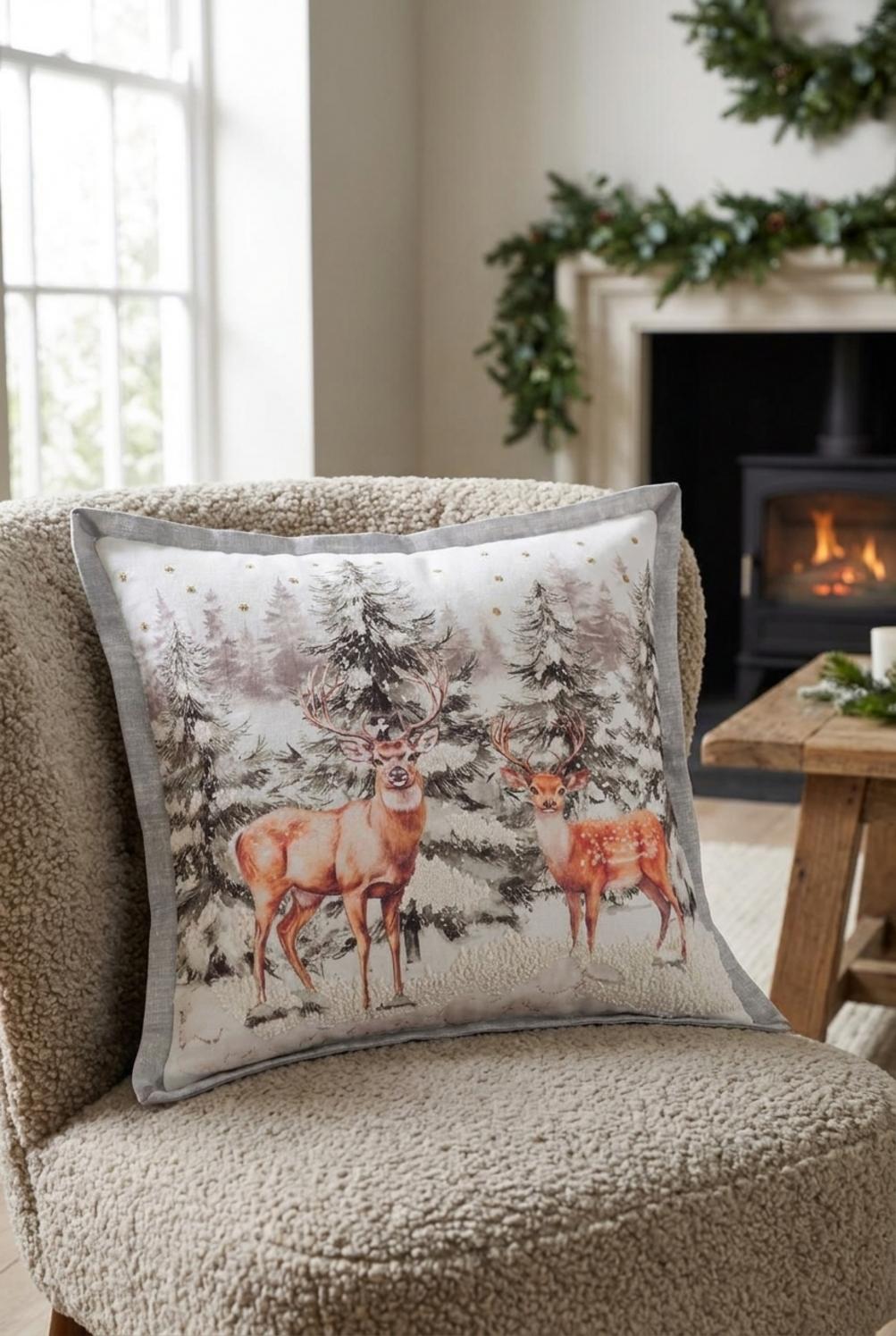 Winter Wonderland Cuscino Renne