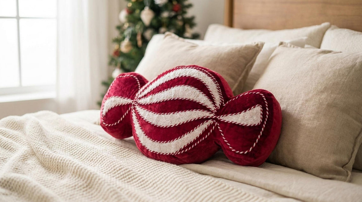 Noel Elegance Cuscino Caramella Raggi - Orizzontale