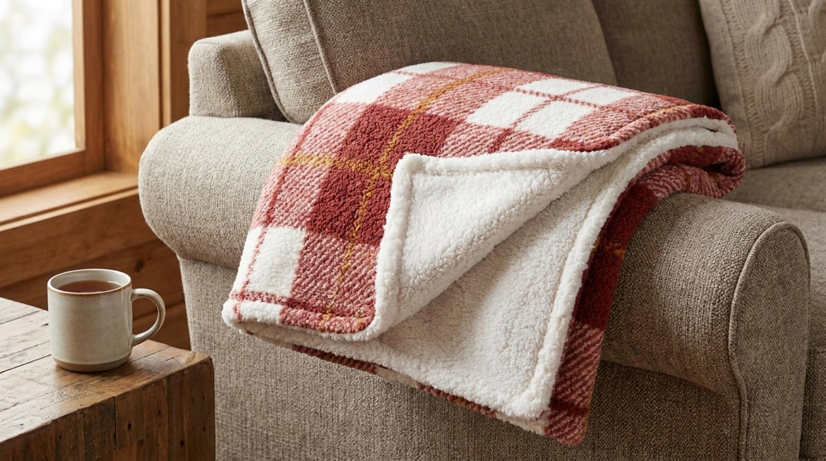 Morbido Essenziale Plaid Rosso - Orizzontale
