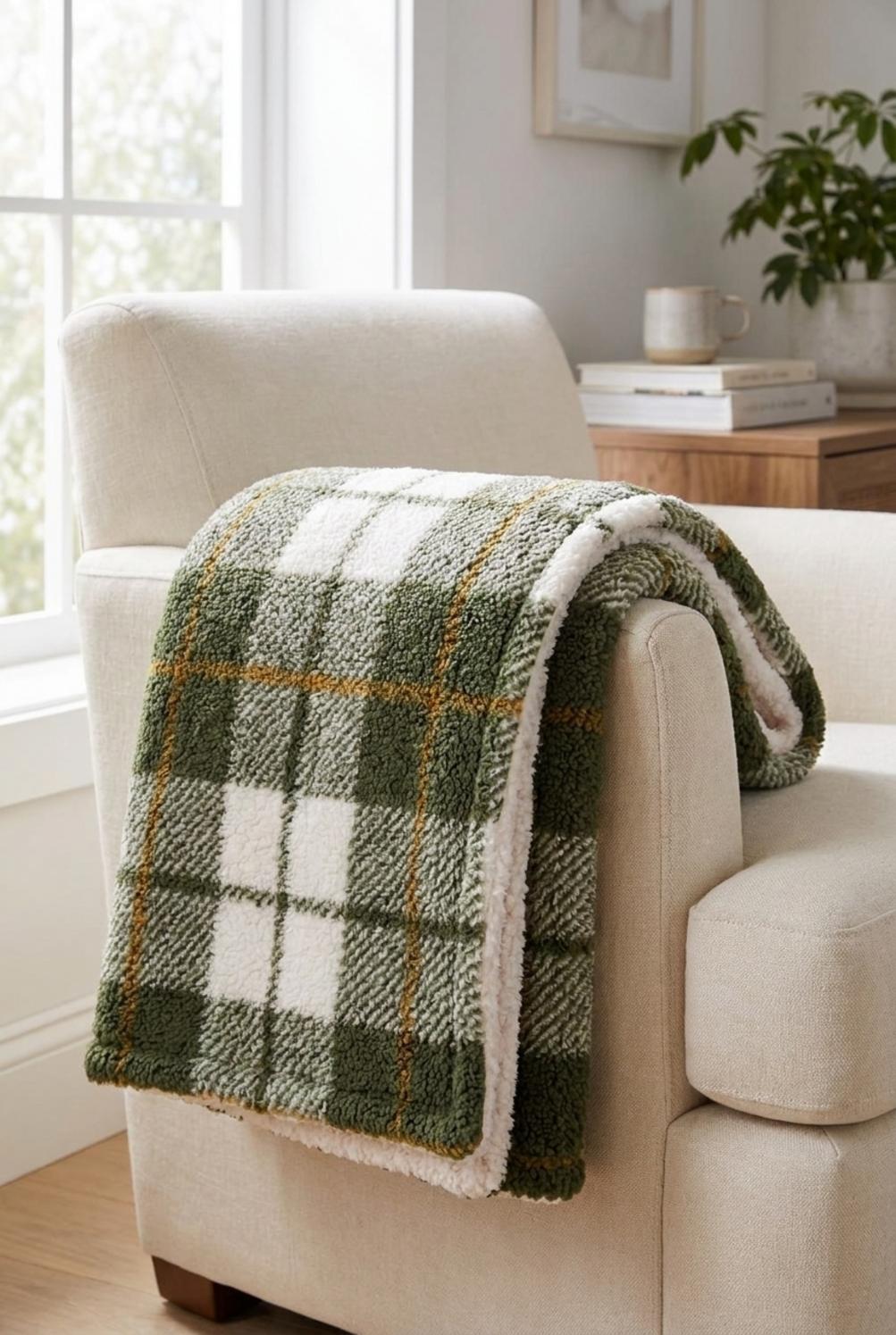 Morbido Essenziale Plaid Verde