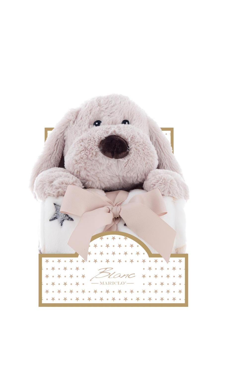 Baby Plaid con Peluche Cane Beige