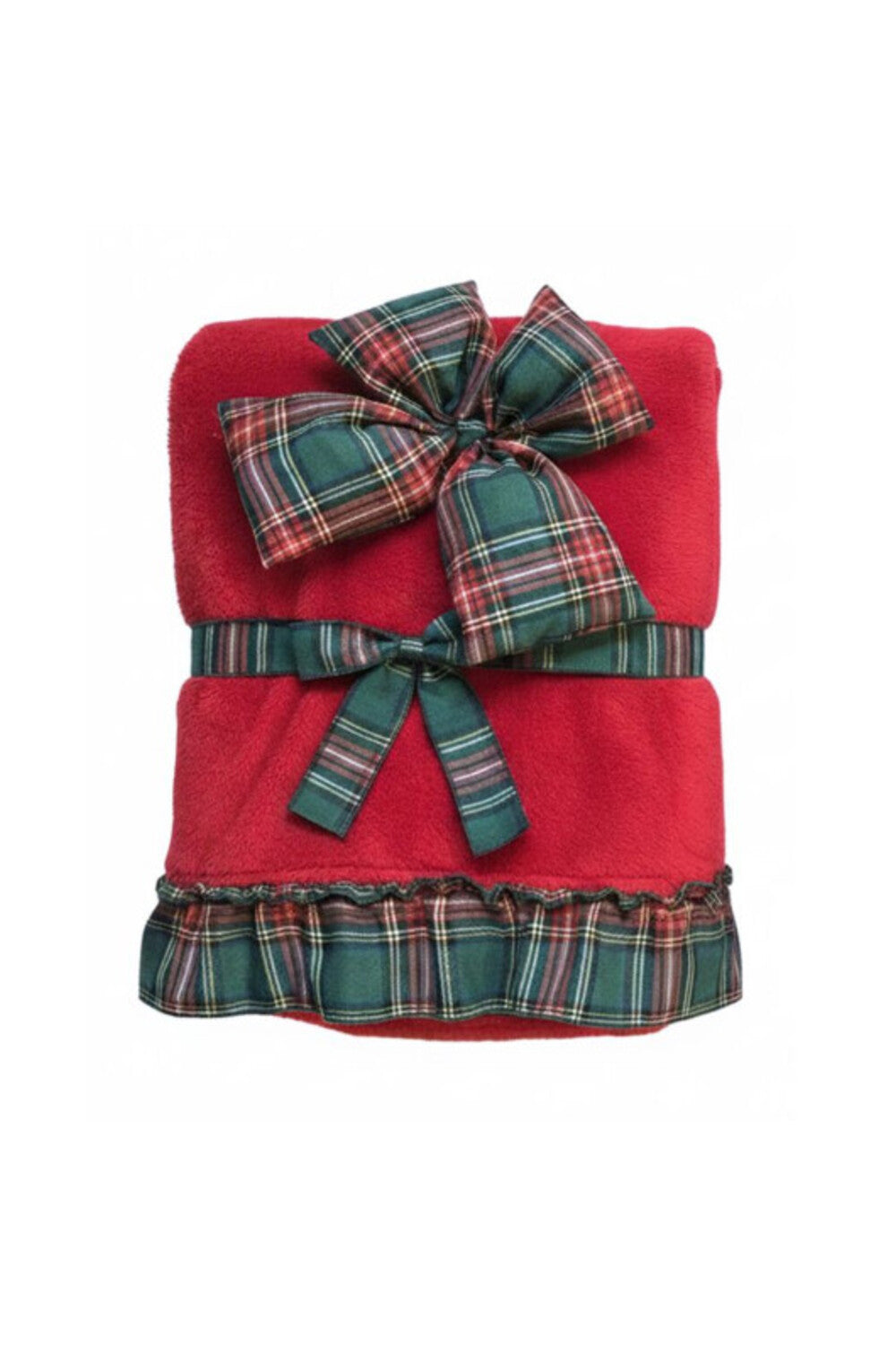 Tartan Plaid Rosso Con Fiocco