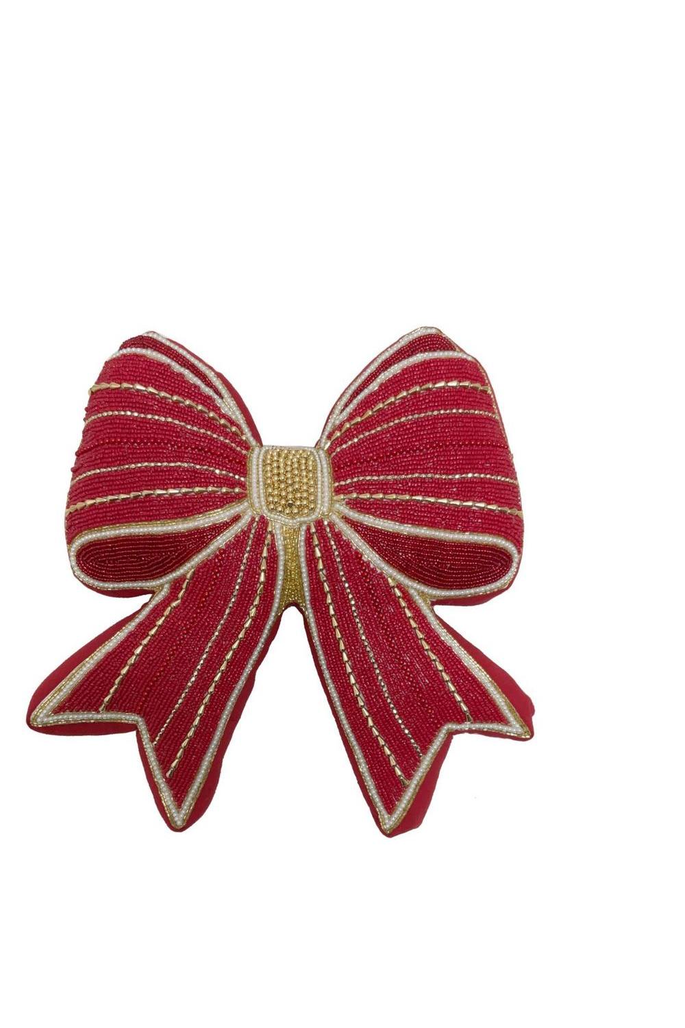Noel Elegance Cuscino Fiocco Rosso