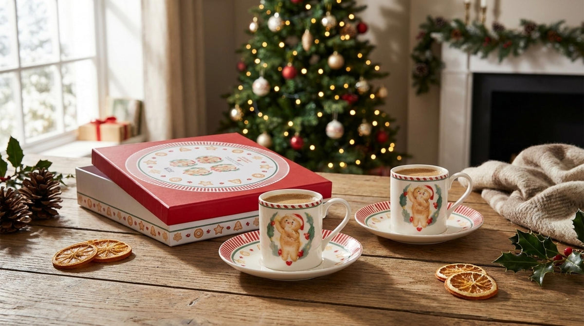 Delicious Christmas Set 6 Tazzie Con Piattino - Orizzontale