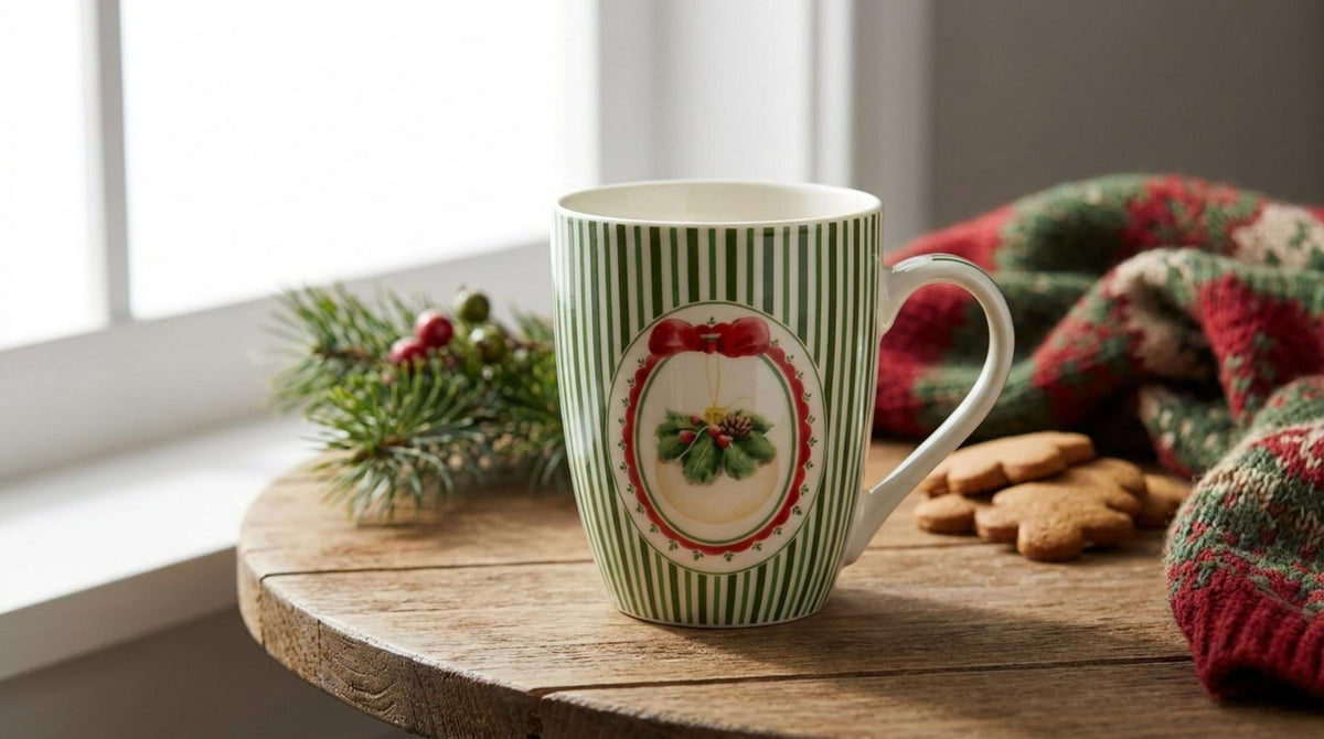 Magic Noel Tazza Verde Ghirlanda - Orizzontale