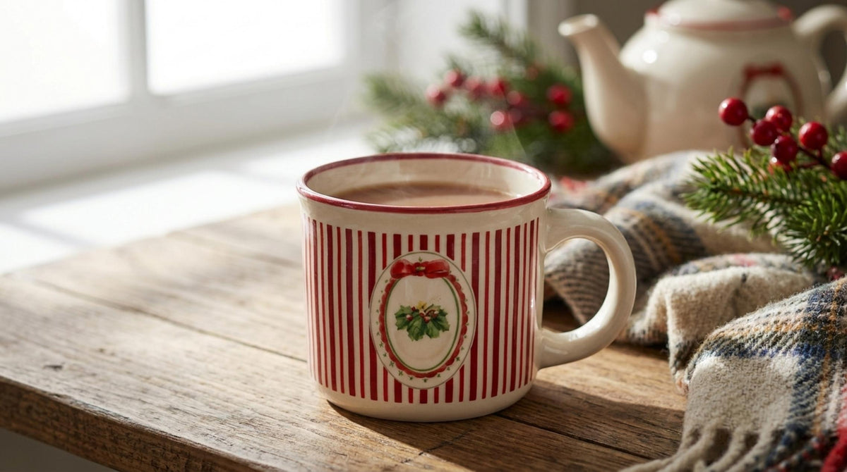 Magic Noel Tazzina Caffè Rosso Ghirlanda - Orizzontale