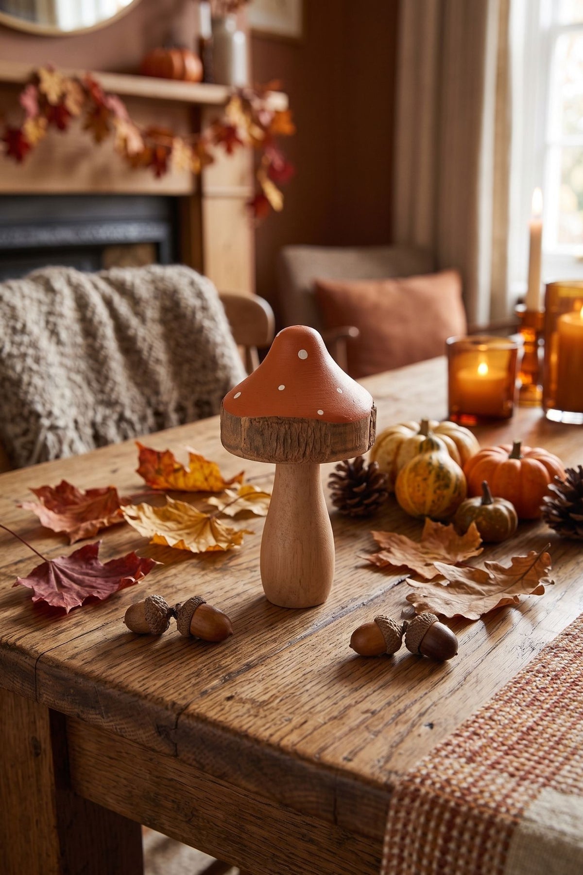 Autumn Tales Orange Mushroom