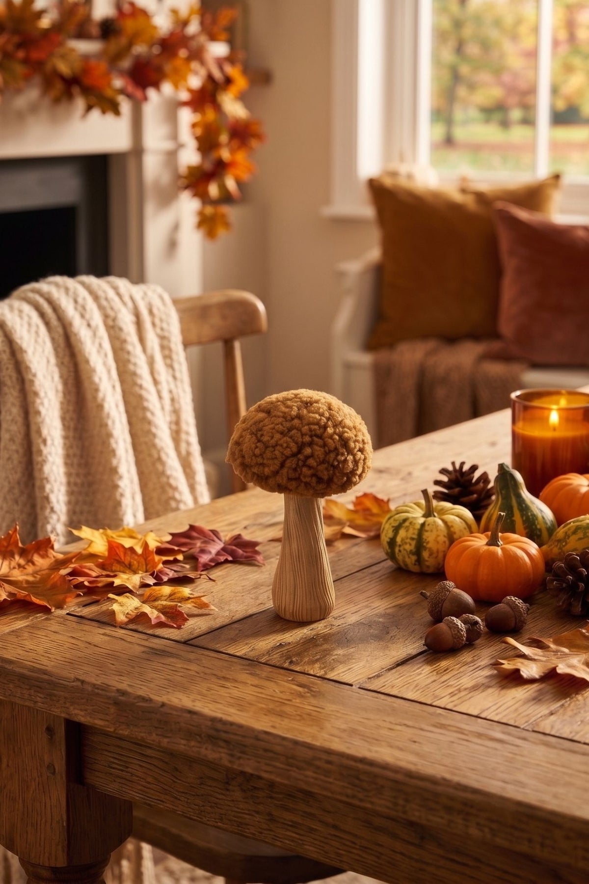 Autumn Tales Brown Mushroom