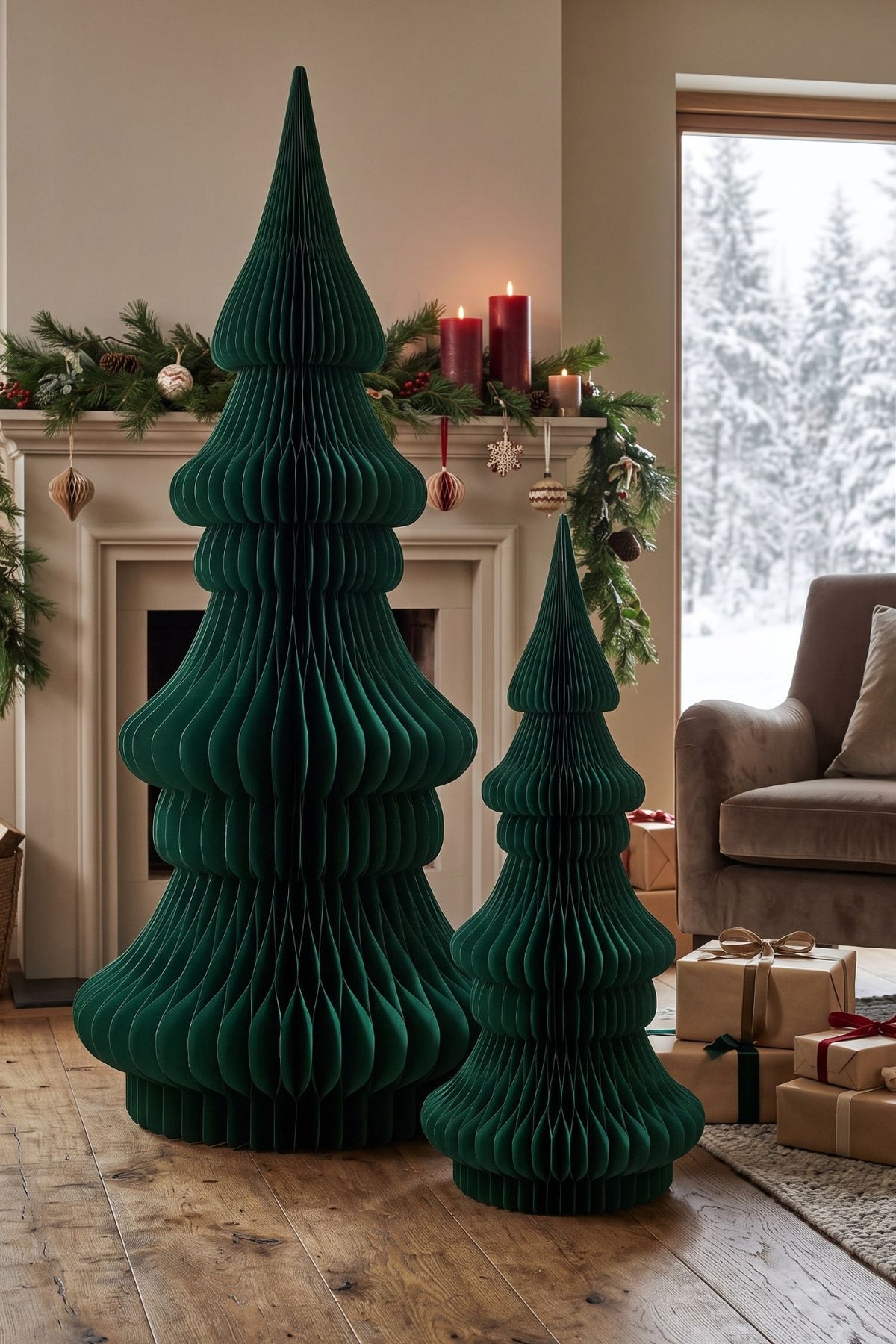 Origami Decoro Pino Verde