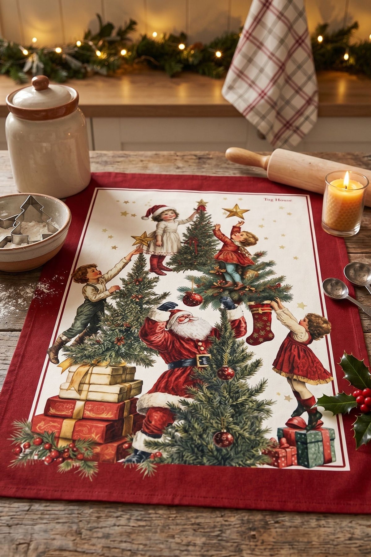 Nadal Tea Towel Red