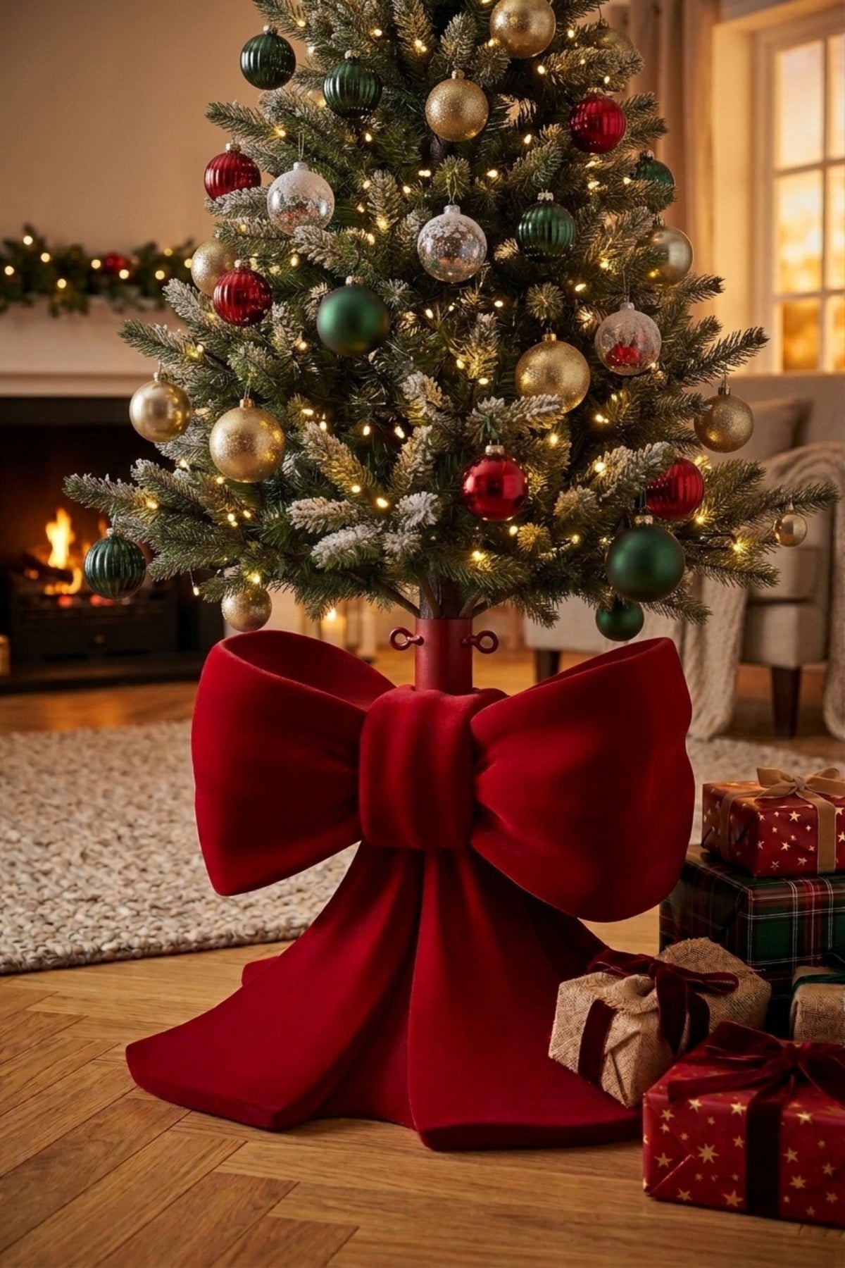 Fiocco Base Albero Resina E Velluto
