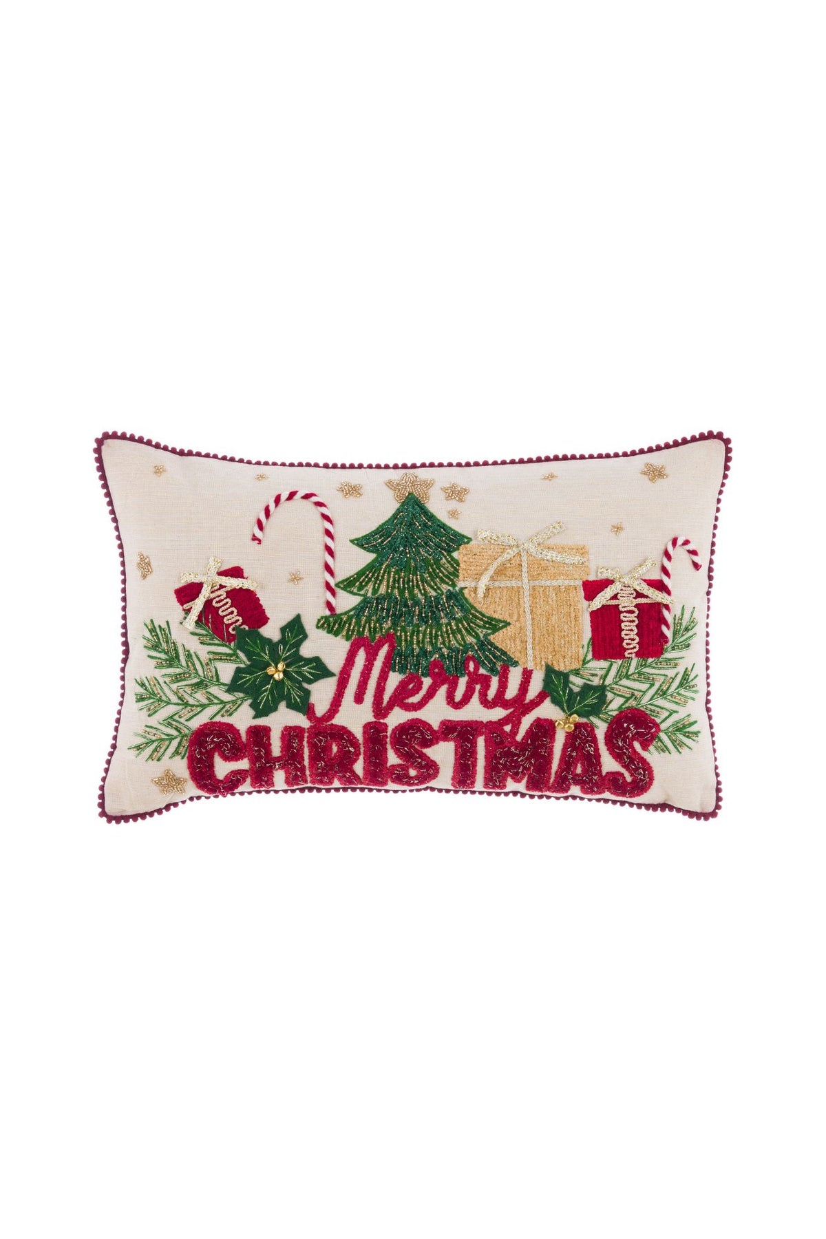 Merry Christmas Cuscino Rettangolare Regali