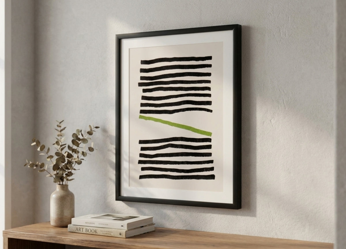 Rivit Quadro In Cornice E Vetro Verde