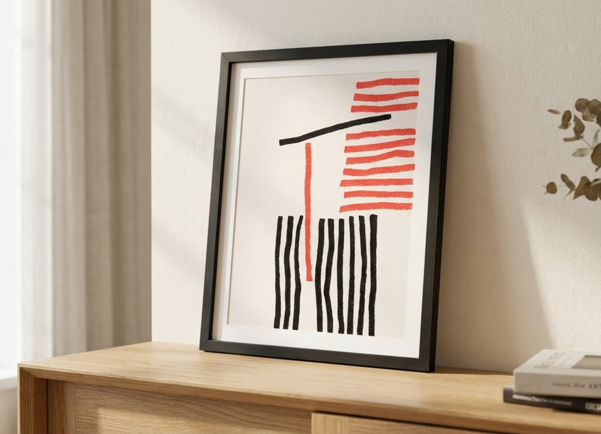 Rivit Quadro In Cornice E Vetro Rosso