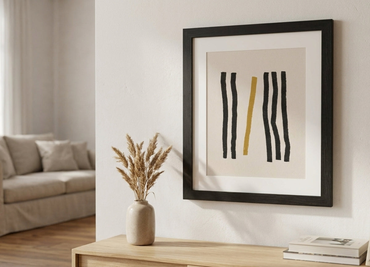 Rivit Quadro In Cornice E Vetro Senape