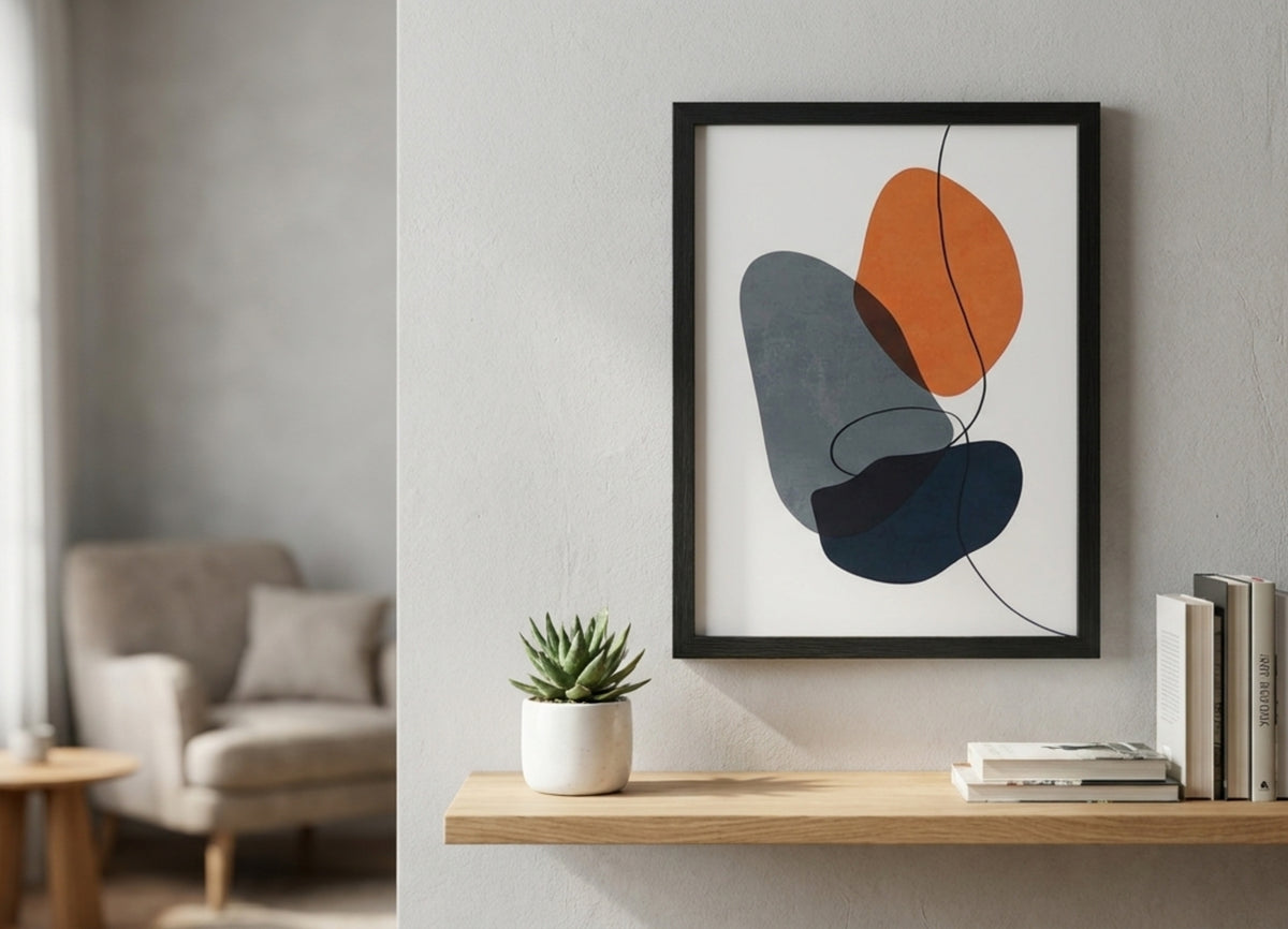 Flack Quadro In Cornice E Vetro Multicolore Modello 2