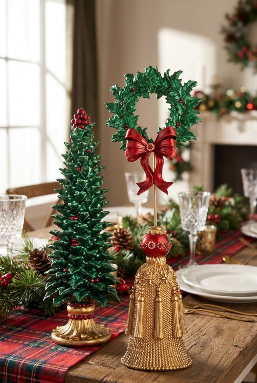Red&Gold X’Mas Ghirlanda Con Fiocco