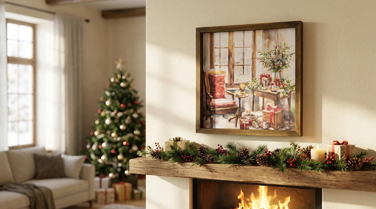 Storia Di Natale Quadro Tavolo - Orizzontale