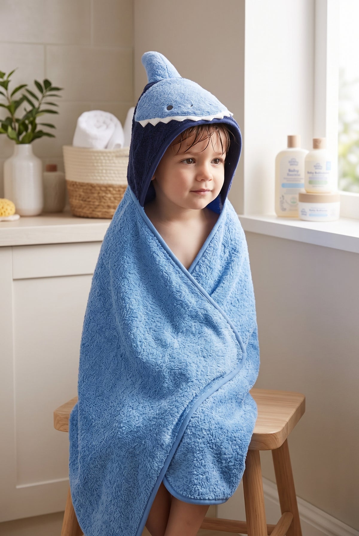 Flop Accappatoio Triangolo Baby Blu