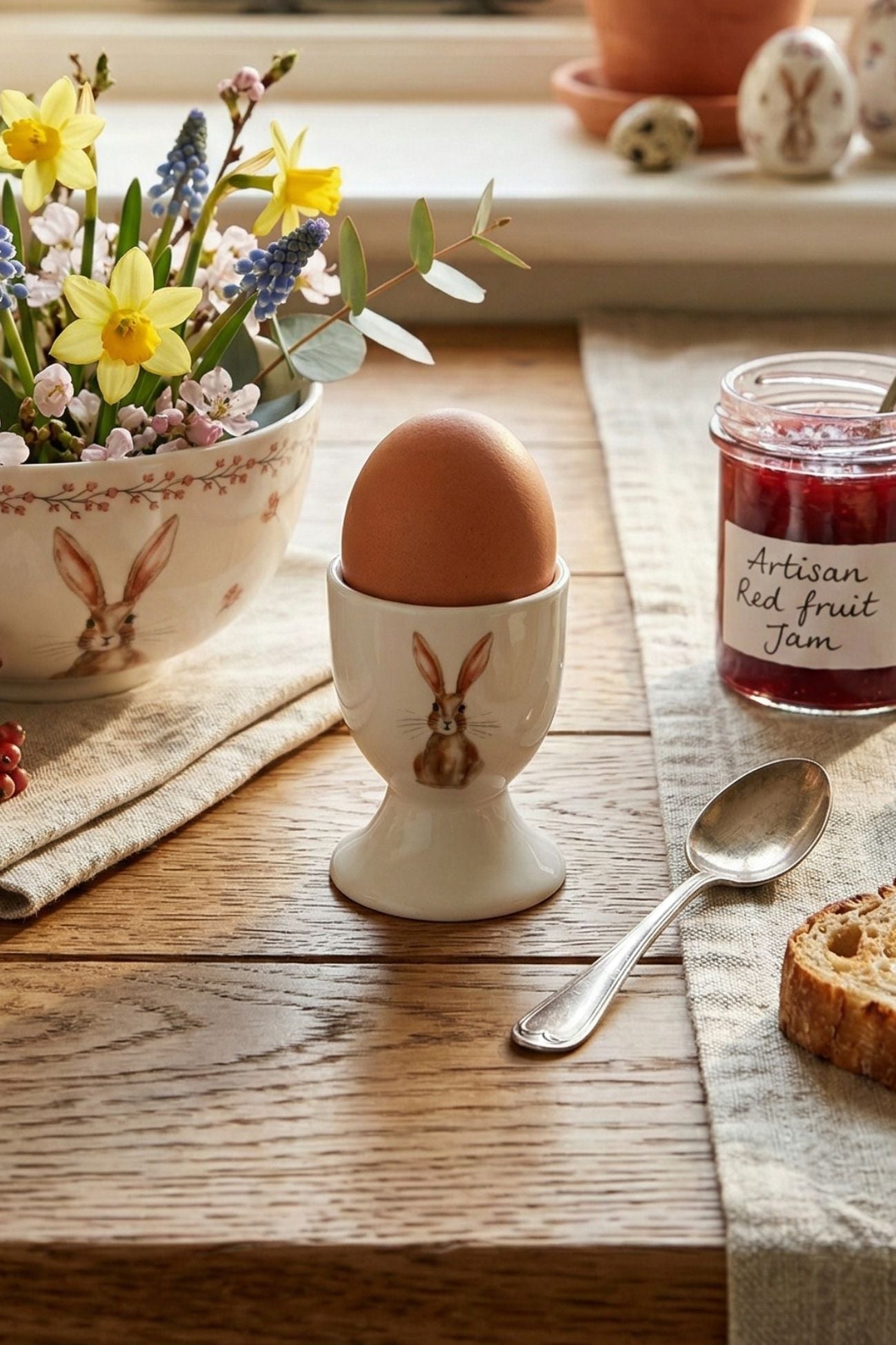 Rustic Easter Bunny Portauova