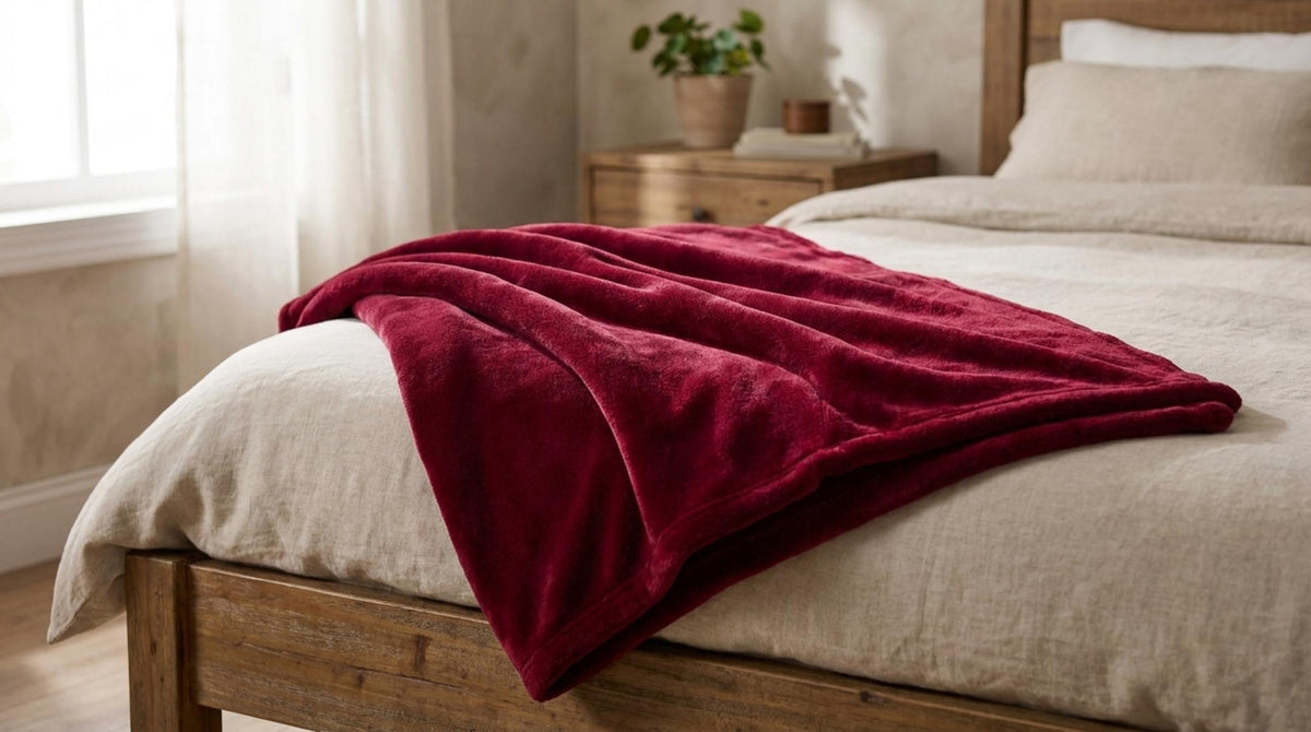 Ellux Plaid Bordo - Orizzontale