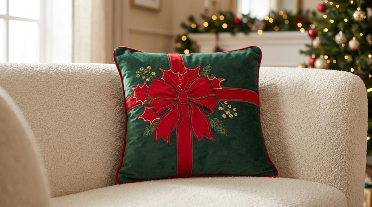 Ribbon Cuscino Quadrato Verde - Orizzontale