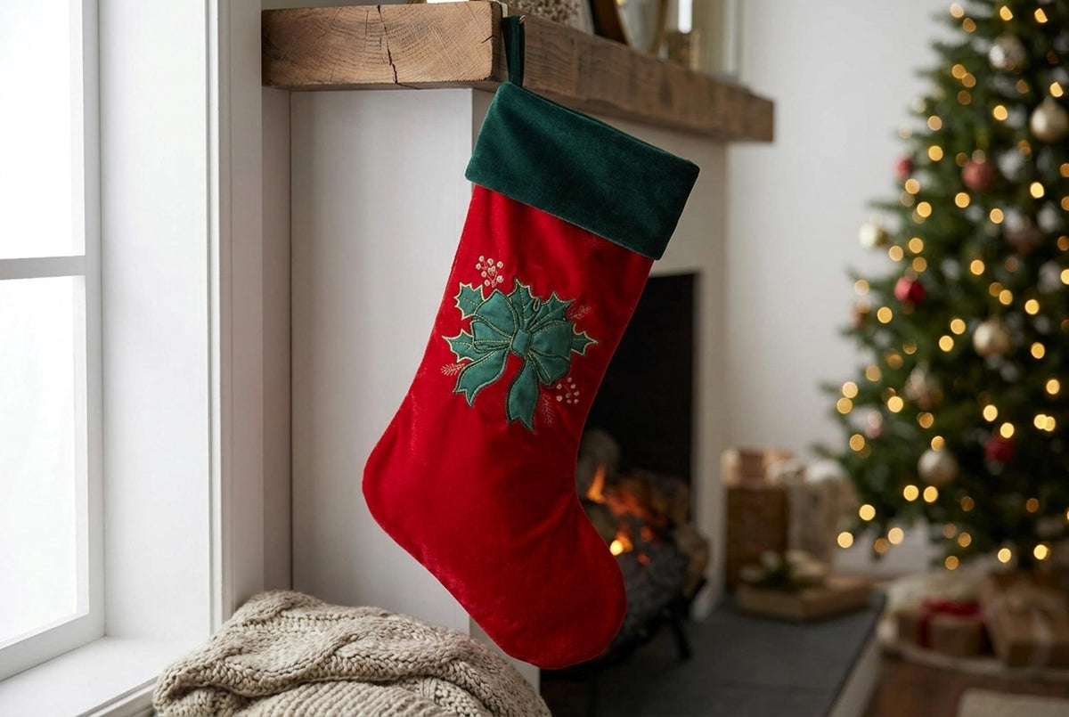 Ribbon Calza di Natale Rosso - Orizzontale