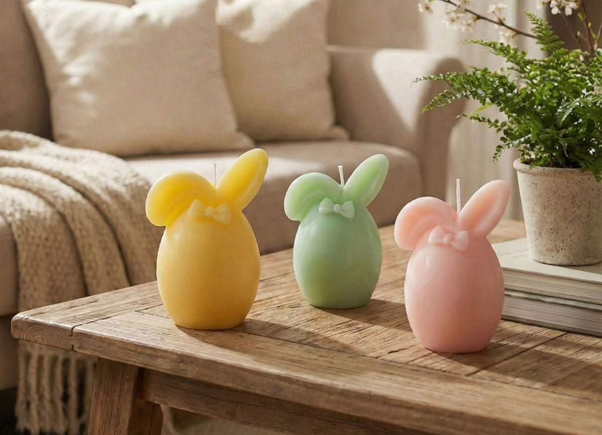 Pepen Yellow Egg Candle