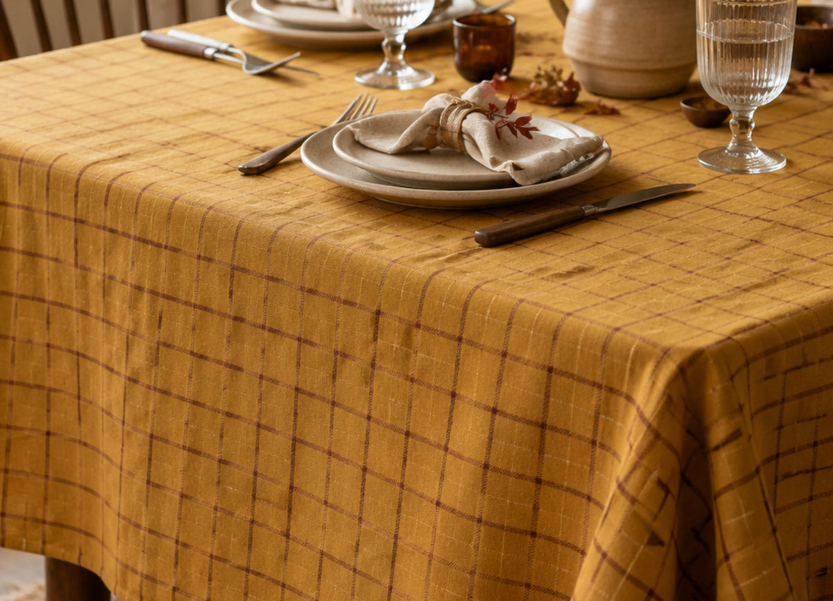 Bosco Ambrato Yellow Tablecloth