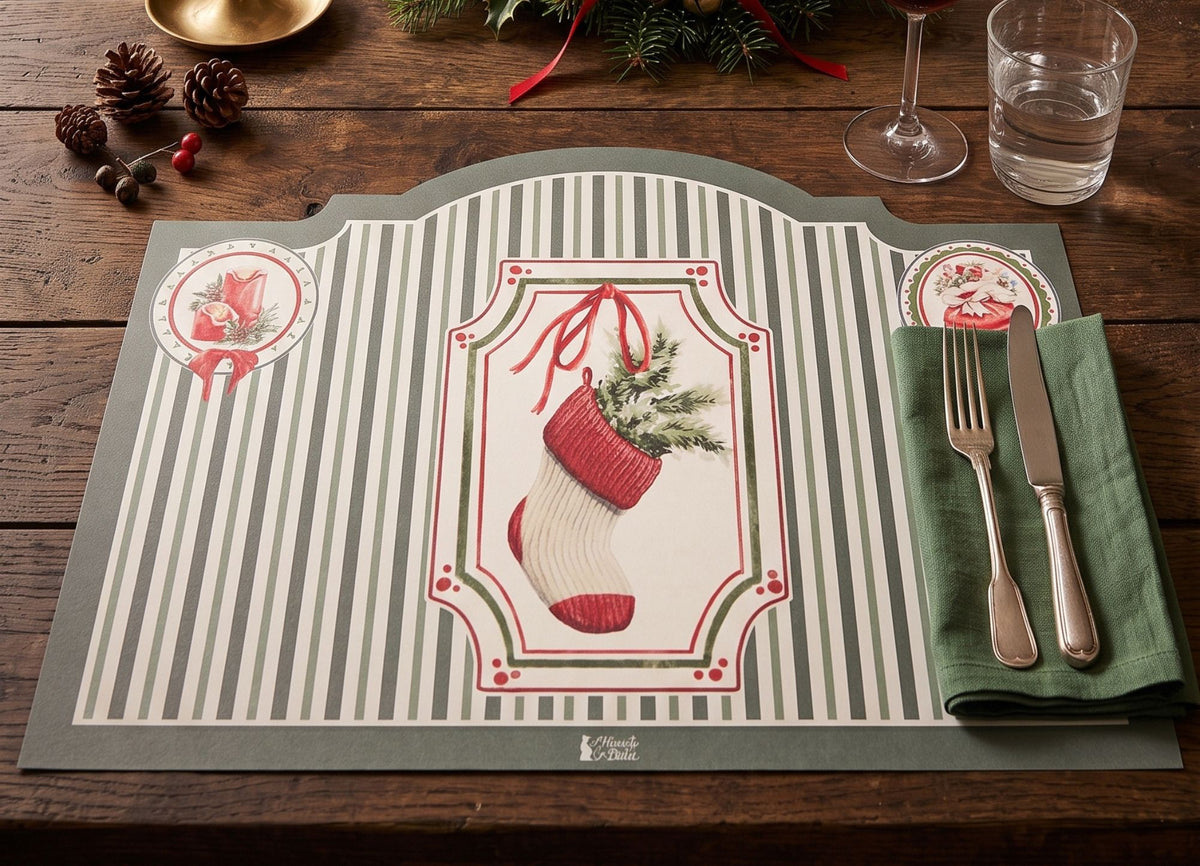 Magic Noel Green Vinyl Placemat