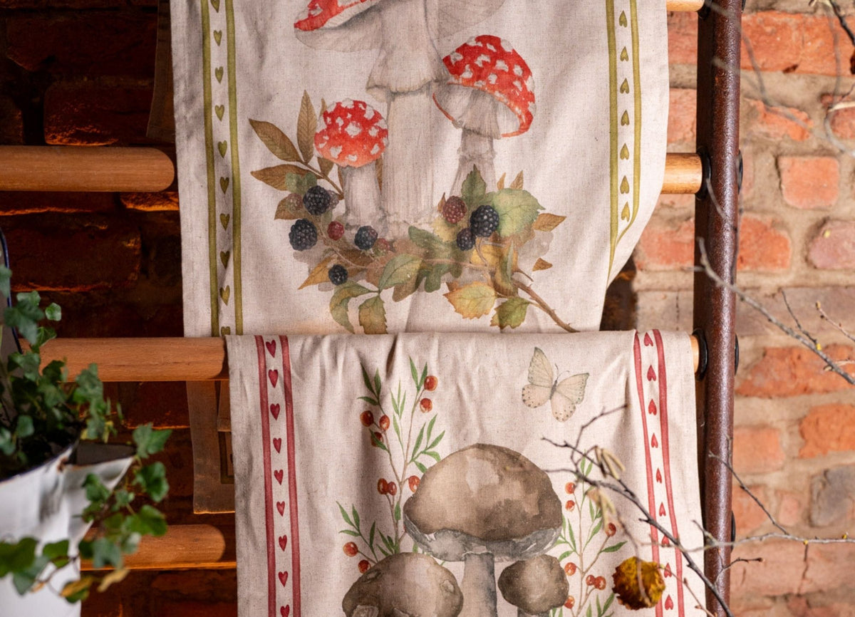 Grifola Tea Towel Red