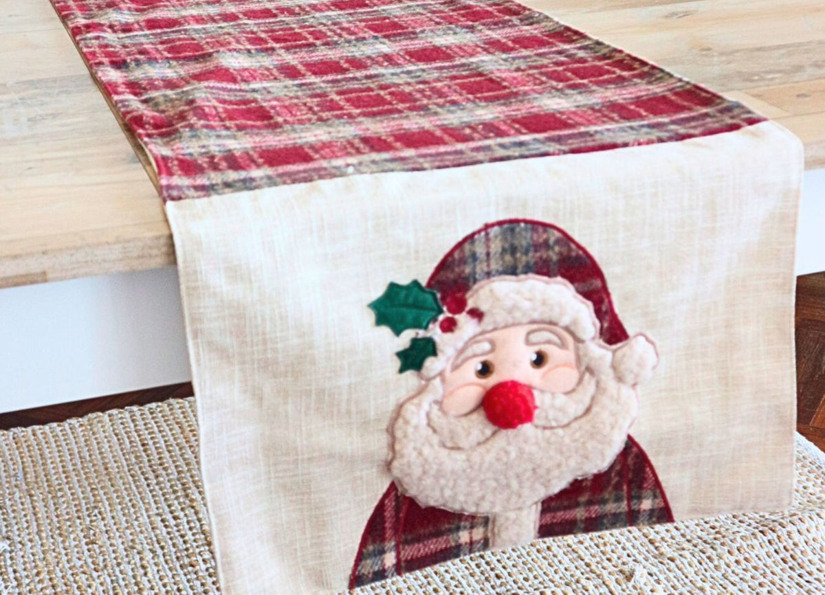 Cottage Father Christmas Table Runner