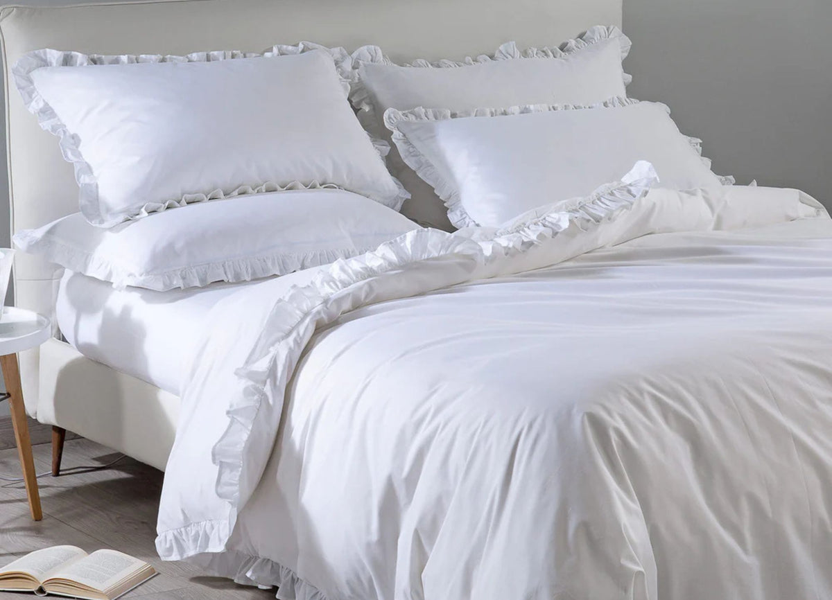 Iris Duvet Cover Set White