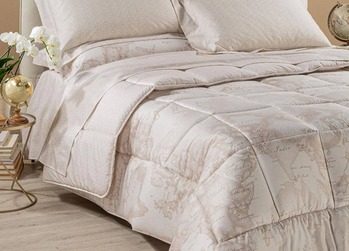 Geo White Winter Quilt