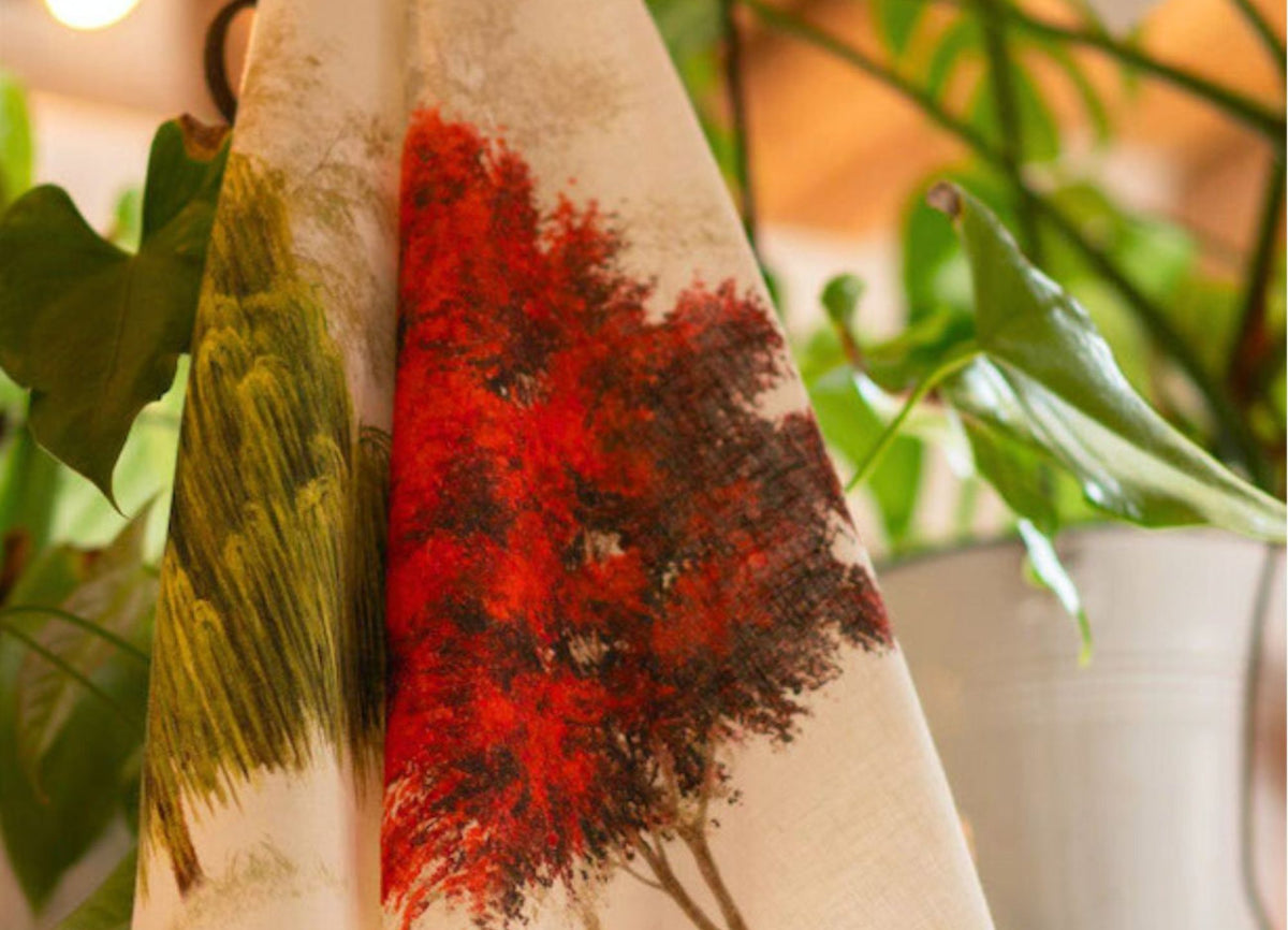 Greeson Red Tea Towel