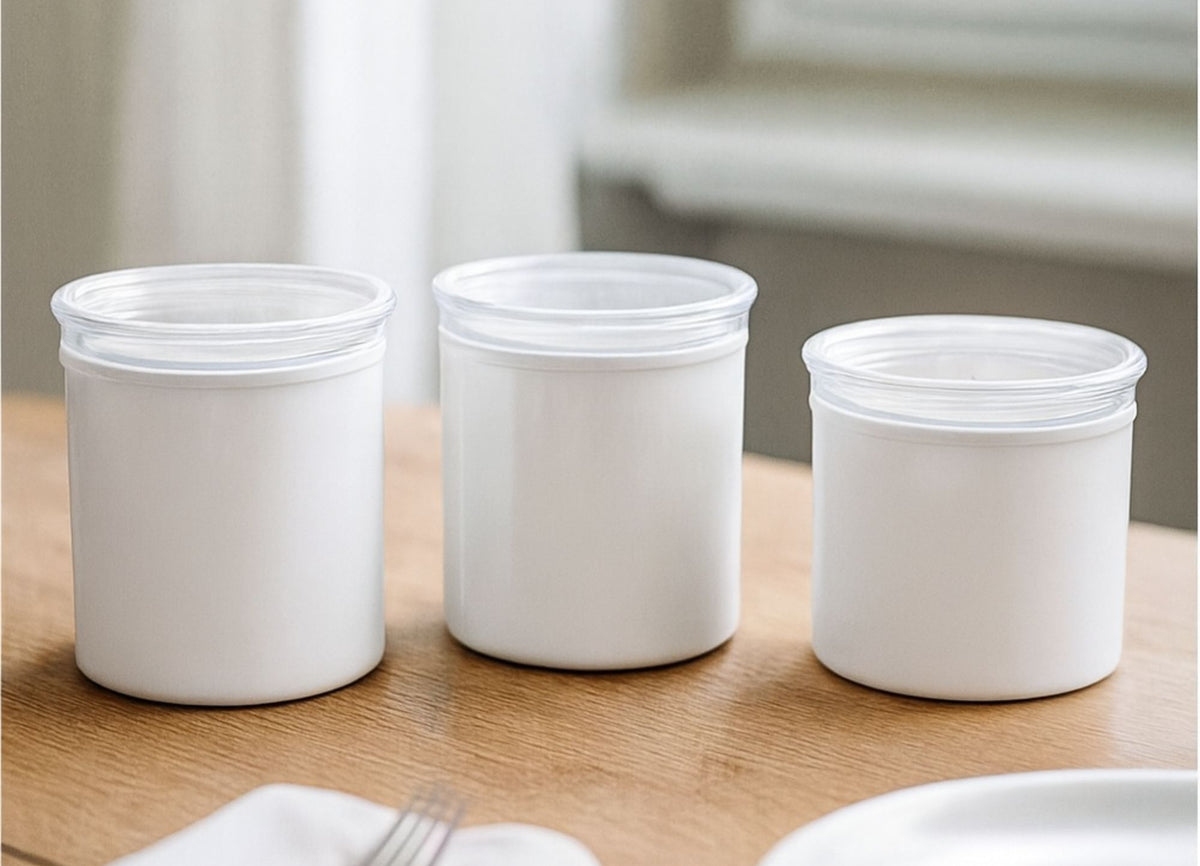 Chef Line White Canisters