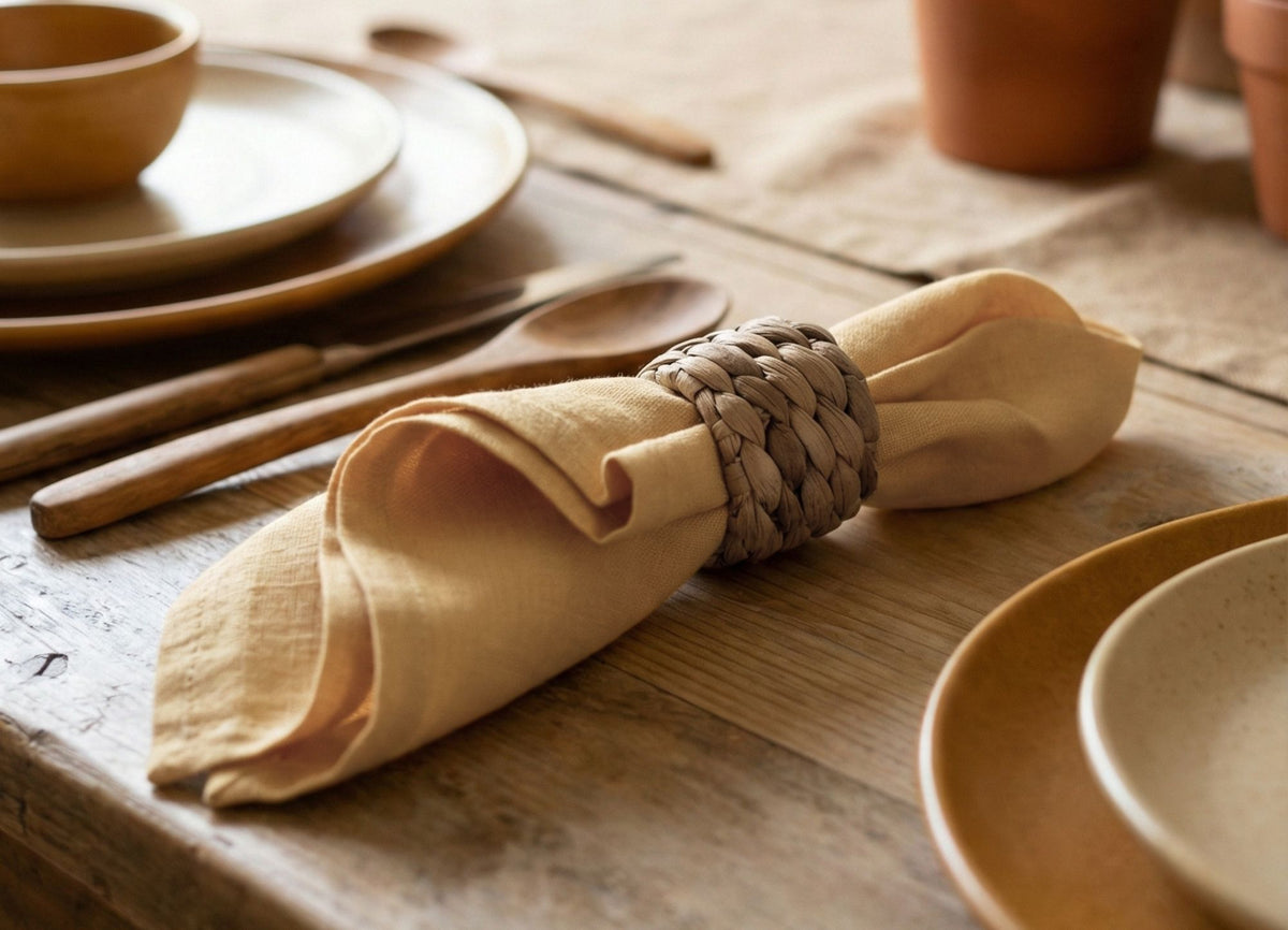 Tiziano Napkin Ceramic Yellow