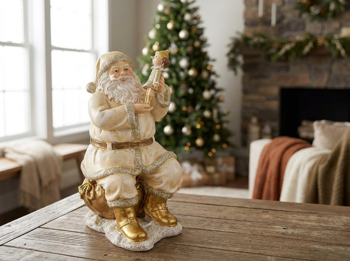 Darling Babbo Natale Seduto Con Bambino - Orizzontale