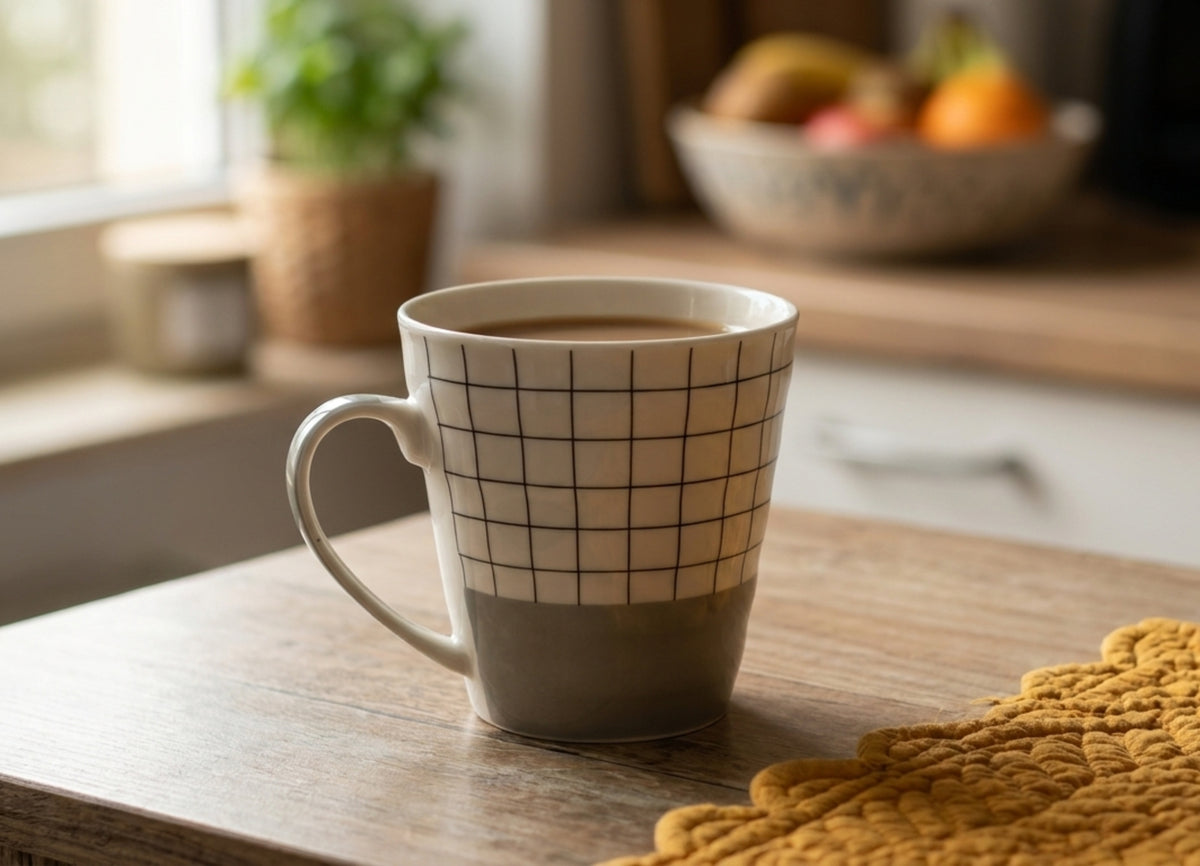 Dots Tazza Bianco e grigio