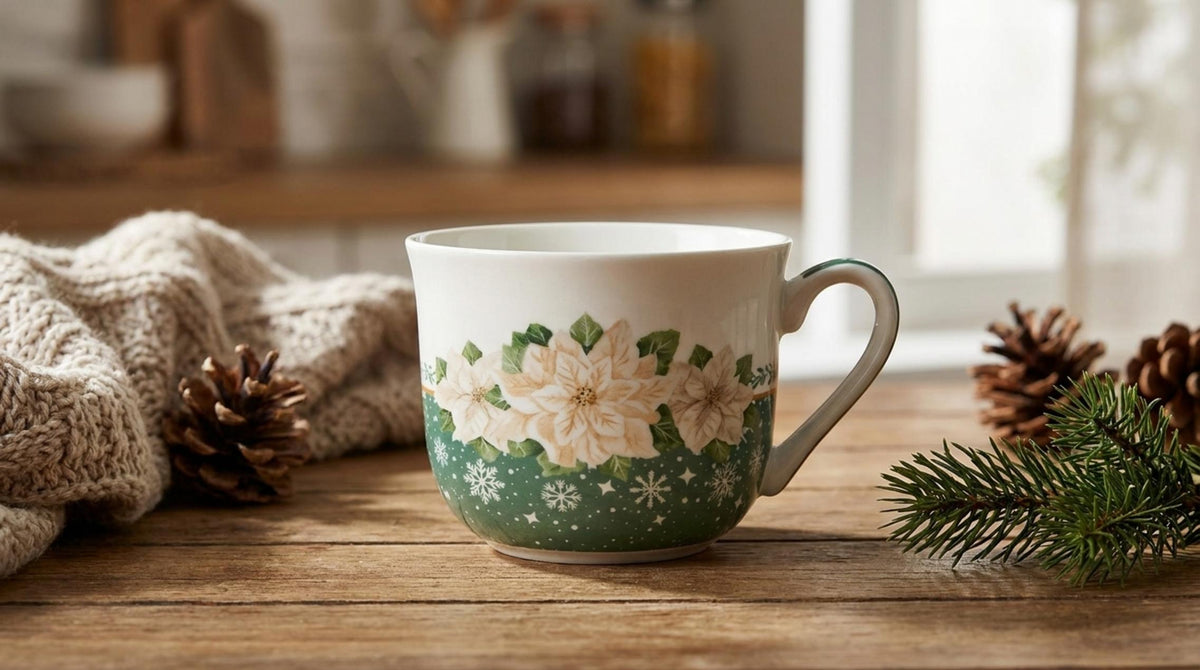 Silent Gold Tazza Con Fiori - Orizzontale