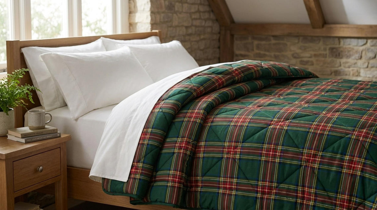 Tartan Trapunta Invernale Verde - Orizzontale