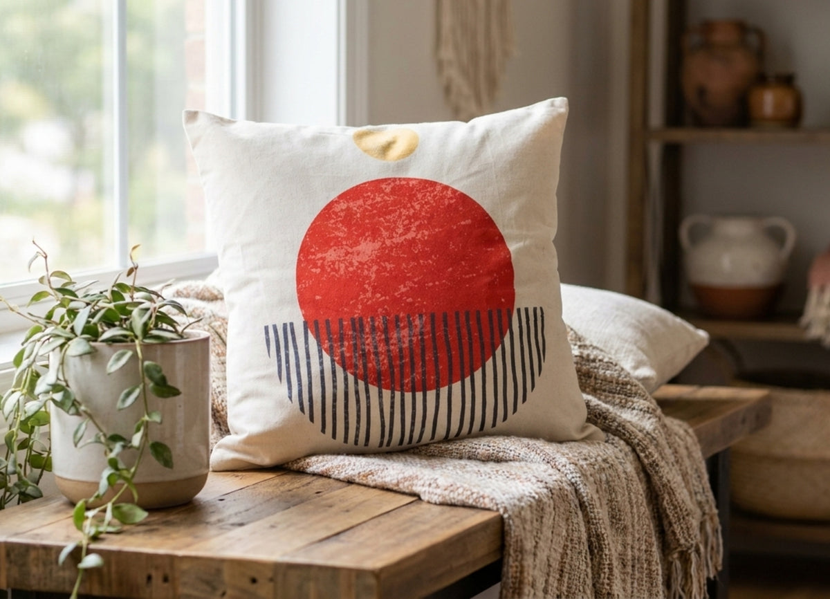 Red Moon Cuscino